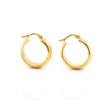 9ct yellow gold hoop earrings