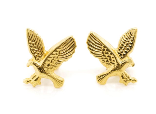 18ct yellow gold "eagle" stud earrings