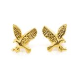 18ct yellow gold "eagle" stud earrings