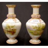 Pair of Grainger Worcester vases