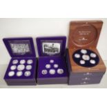 Seven Australian silver coin sets