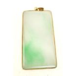 Jade & gilt metal pendant