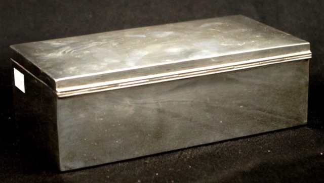 George V sterling silver card box - Image 5 of 8