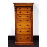 Antique mahogany Wellington secretaire chest