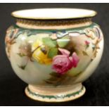 Royal Worcester hand painted jardiniere