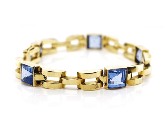 14ct yellow gold and topaz bracelet - Image 7 of 8