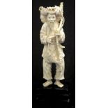 Early carved ivory fisherman's sage figure