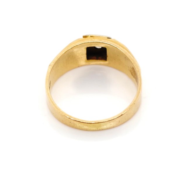 18ct yellow gold and white gemstone ring - Image 6 of 6