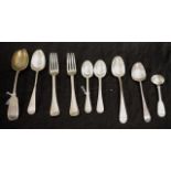 Collection early sterling silver cutlery