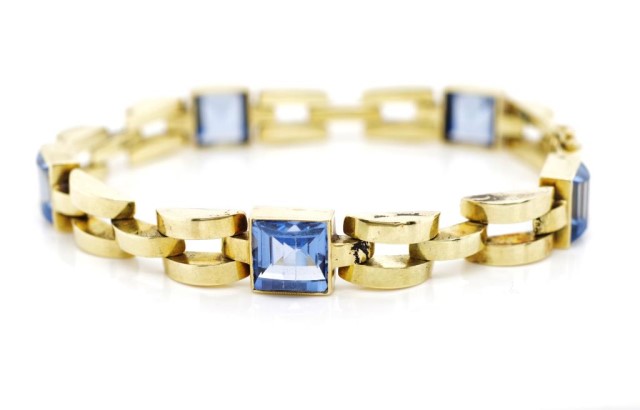 14ct yellow gold and topaz bracelet - Image 4 of 8