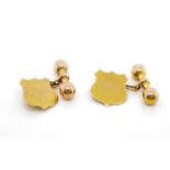 Two tone 9ct gold cufflinks