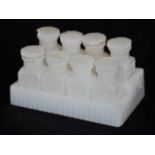 Vintage milk glass ink stand