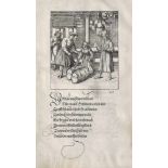 Pfintzing, Melchior: Theuerdanck. Daraus 1 Bl. auf Pergament mit Text und großem halbseitigen