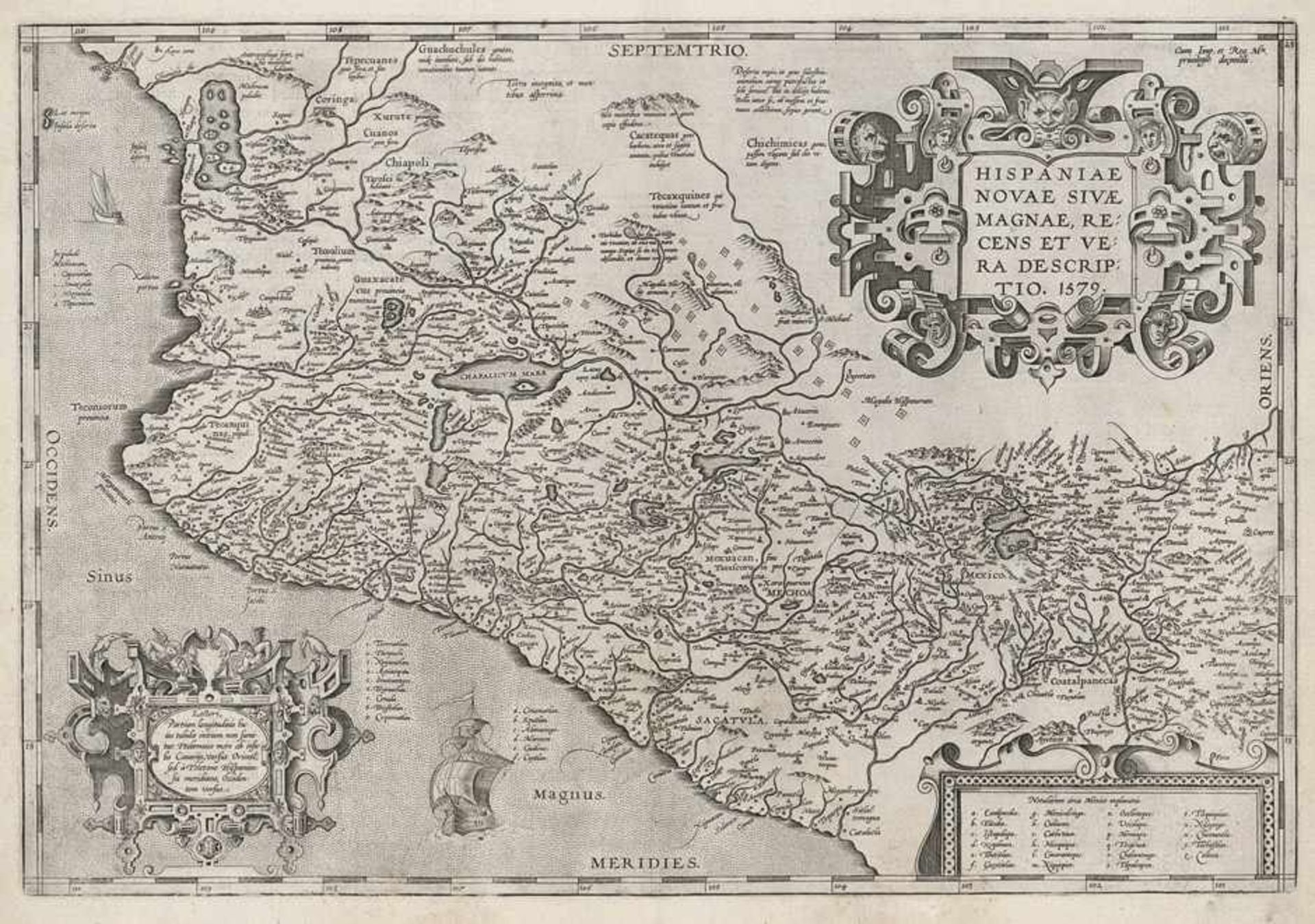 Ortelius, Abraham: Hispaniae novaeOrtelius, Abraham. Hispaniae novae sivae magnae recens et bera