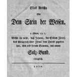 Müller, Johann Daniel: Elias Artista mit dem Stein der WeisenMit einem Kommentar zur "Tabula