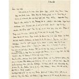 Hahn, Otto: Brief 1918 an seine Frau"herrlicher Reispudding mit Kuchenkruste"Hahn, Otto, Chemiker,