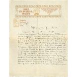 Diederichs, Eugen: Brief 1901Diederichs, Eugen, Verleger (1867-1930). Eigh. Brief m. U. "E.