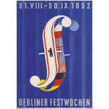 Edel: Berliner FestwochenEdel. Berliner Festwochen, 31.VIII.-30.IX.1952. Farboffset. Berlin,