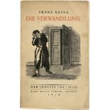 Kafka, Franz: Die VerwandlungKafka, Franz. Die Verwandlung. 73 S., 3 Bl. (Anzeigen). 21,5 x 13,5 cm.