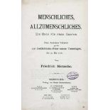 Nietzsche, Friedrich: Menschliches, AllzumenschlichesNietzsche, Friedrich. Menschliches,