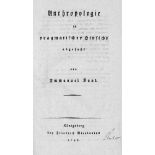 Kant, Immanuel: Anthropologie in pragmatischer HinsichtKant, Immanuel. Anthropologie in