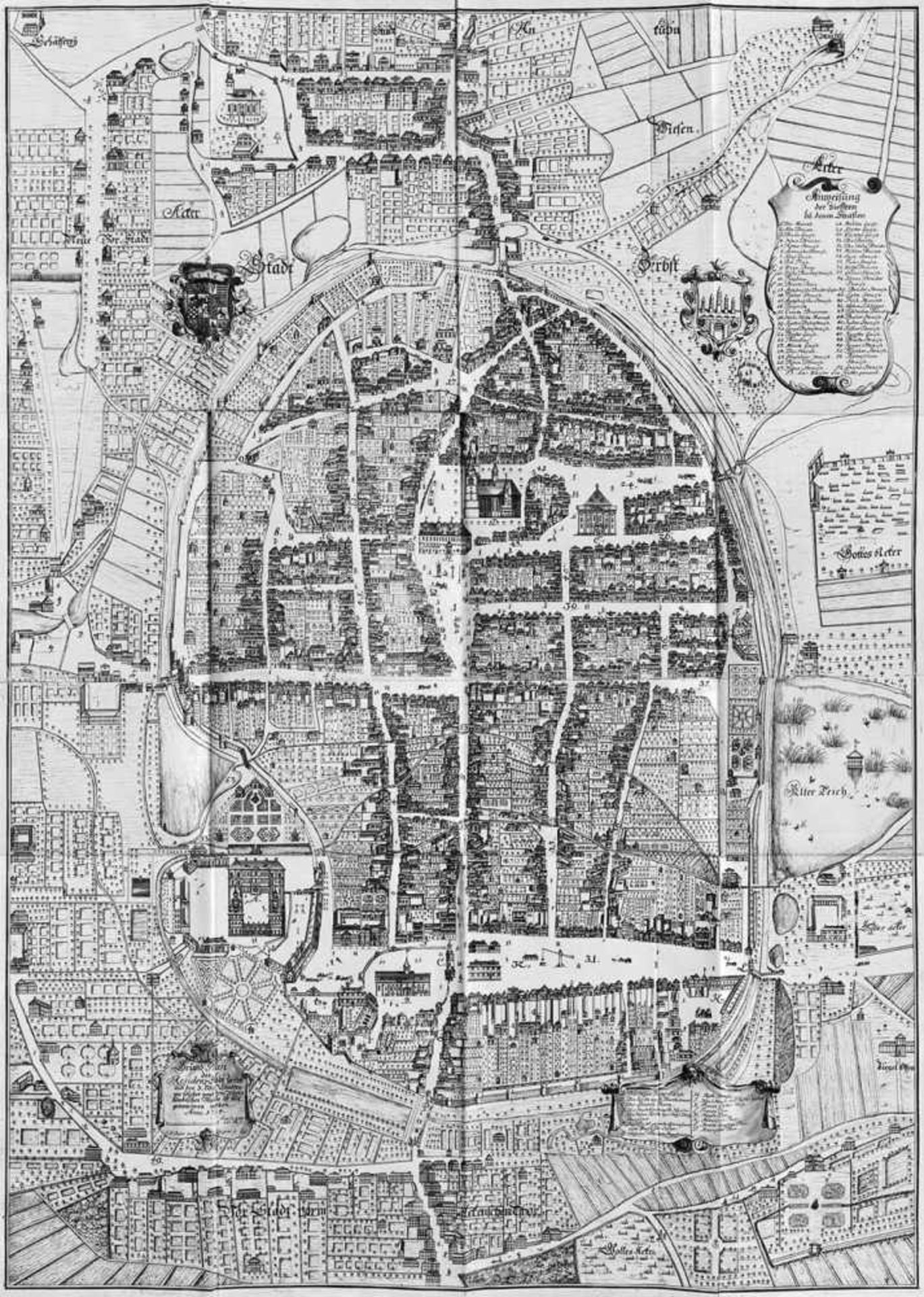 Becmann, Johann Christoph: Historie des Fürstenthums AnhaltMit der riesigen Ansicht der Stadt Zerbst - Image 2 of 2