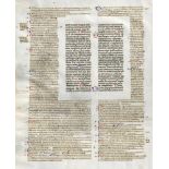 Ius Canonicum: Einzelblatt aus einer kirchenrechtlichen HandschriftIus Canonicum. Einzelblatt aus