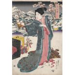 Bijin-ga: 35 japanische Farbholzschnitte.Bijin-ga. 35 japanische Ukiyo-e Farbholzschnitte, meist