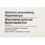 Lampersberg, Gerhard und Kippenberger, Martin - Illustr.: Was immer auch sei Berlin bleibt