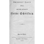 Kant, Immanuel: Frühere noch nicht gesammelte kleine Schriften + BeibandKant, Immanuel. Frühere noch