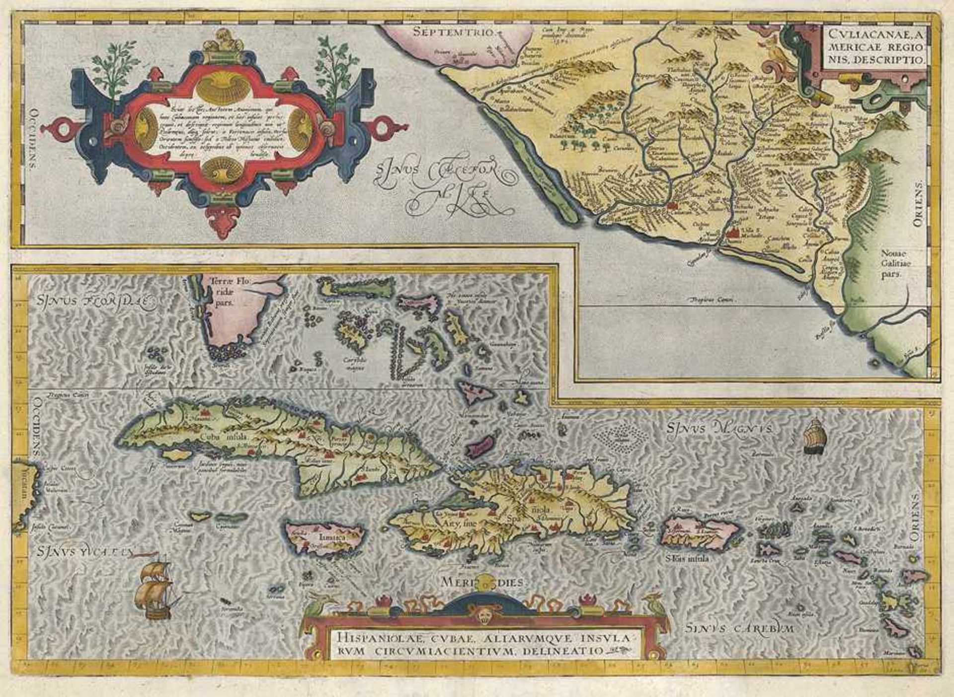 Ortelius, Abraham: Culiacanae, americae regionisOrtelius, Abraham. Culiacanae, americae regionis,