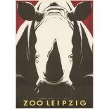 Naumann, Horst: Zoo LeipzigNaumann, Horst. Zoo Leipzig. Offsetdruck. 81 x 51 cm. Leipzig 1968.Leicht