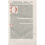 Augustinus, Aurelius: Epistolae. Liber Epistolarum beati. Basel, Johann Amerbach, 1493.Augustinus,