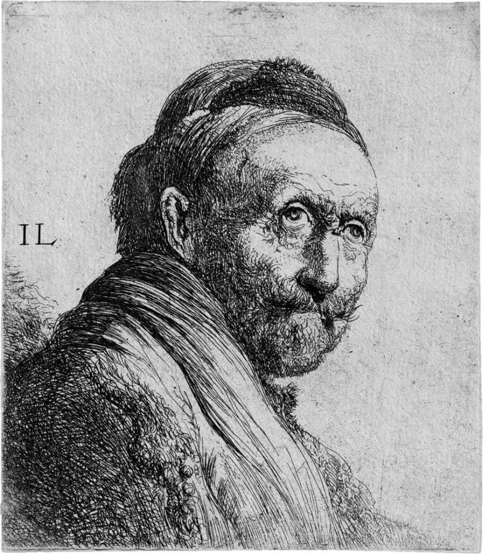 Lievens, Jan: Büste eines alten MannesBüste eines alten Mannes. Radierung. 9,5 x 8,4 cm. B. 33,