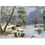 Kügelgen, Konstantin von: Kutschenfahrt in estländischer WinterlandschaftKutschenfahrt in