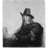 Rembrandt Harmensz. van Rijn: Jan Asselijn, gen. KrabbetjeJan Asselijn, gen. Krabbetje. Radierung.