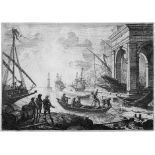 Lorrain, Claude: Le Port de mer au fanalLe Port de mer au fanal. Radierung. 14,1 x 19,9 cm. Robert-