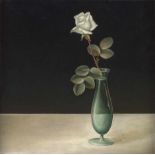 Edelhoff, Albin: Stilleben mit RoseStilleben mit Rose Öl auf Leinwand. Um 1930. 30 x 30 cm. Vom