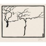 Schmidt-Rottluff, Karl: Bäume im WinterBäume im WinterHolzschnitt auf feinem Japanbütten. 1905/75.