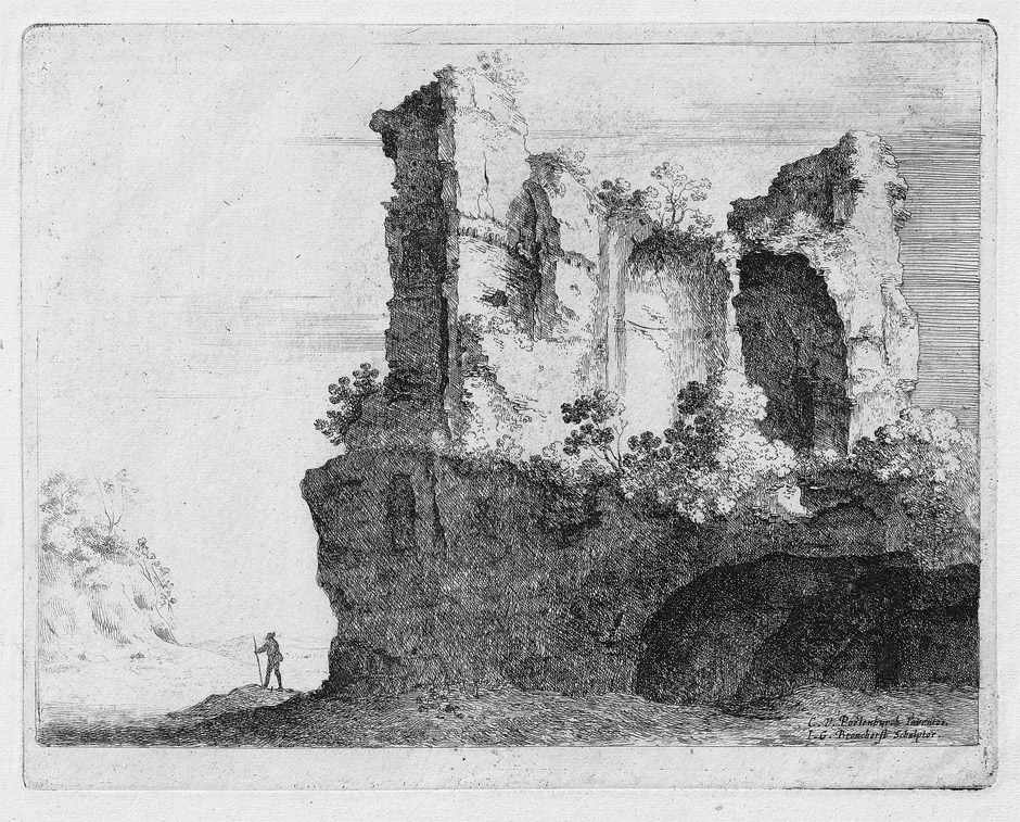 Bronckhorst, Jan Gerritsz. van: Landschaft mit den Ruinen der Trophäen des MariusLandschaft mit