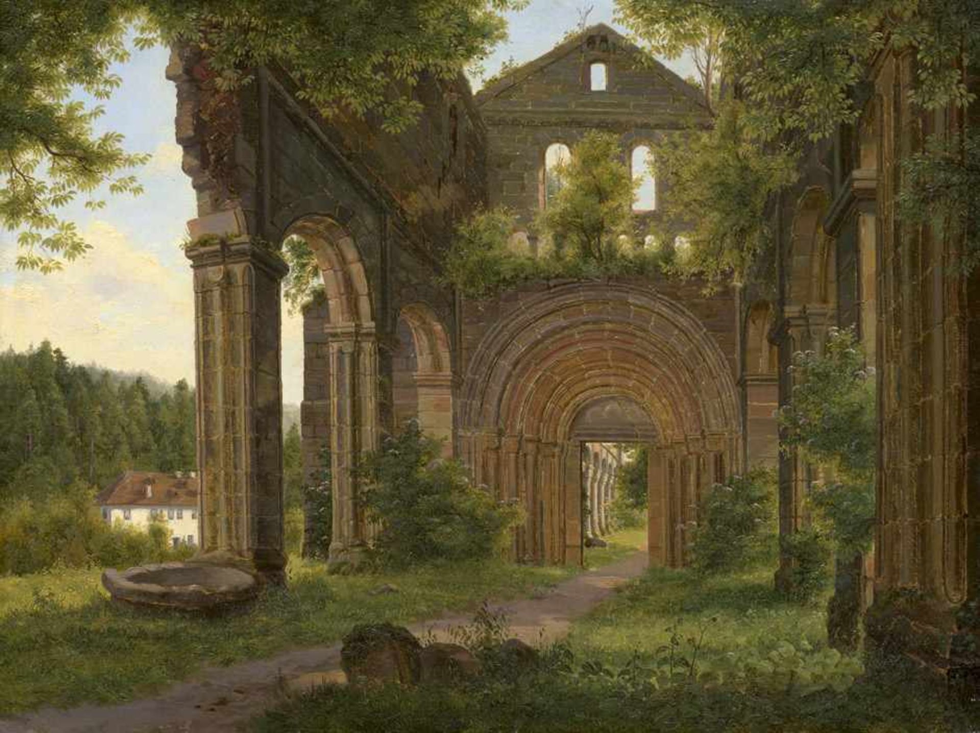 Schirmer, August Wilhelm Ferdinand: Ansicht der Ruine von PaulinzellaAnsicht der Ruine der