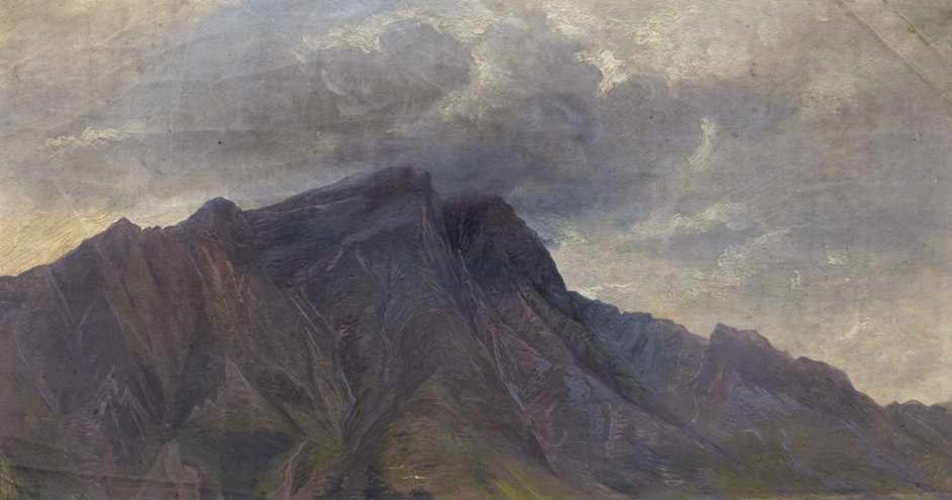 Seiffert, Carl Friedrich: Wolken am Piz Bernina im EngadinWolken am Piz Bernina im Engadin.Öl auf