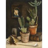 Brocas, Maurice: Cactus, Nature morte"Cactus, Nature morte"Öl auf Leinwand.81 x 62 cm.Unten rechts