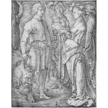 Leyden, Lucas van: Der Triumph des DavidDer Triumph des David. Kupferstich. 10,8 x 8,6 cm. Um