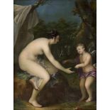 Gerhard, Johann Friedrich: Venus und AmorVenus und Amor.Öl auf Kupfer. 30 x 22,5 cm. Unten rechts