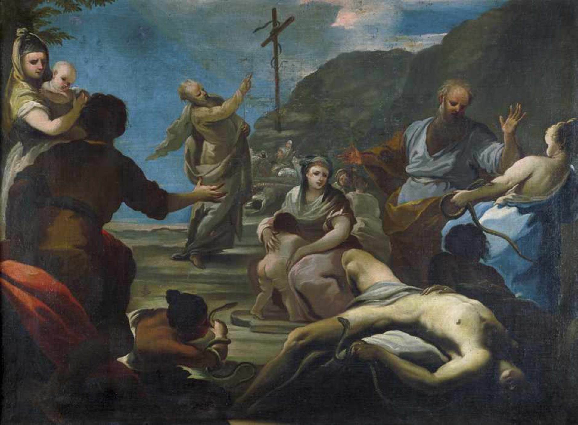 Moriani, Giuseppe: Moses und die eherne SchlangeMoses und die eherne Schlange. Öl auf Leinwand,