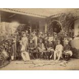 British India: Natives, officials and military staffPhotographer unknown. Natives, officials and