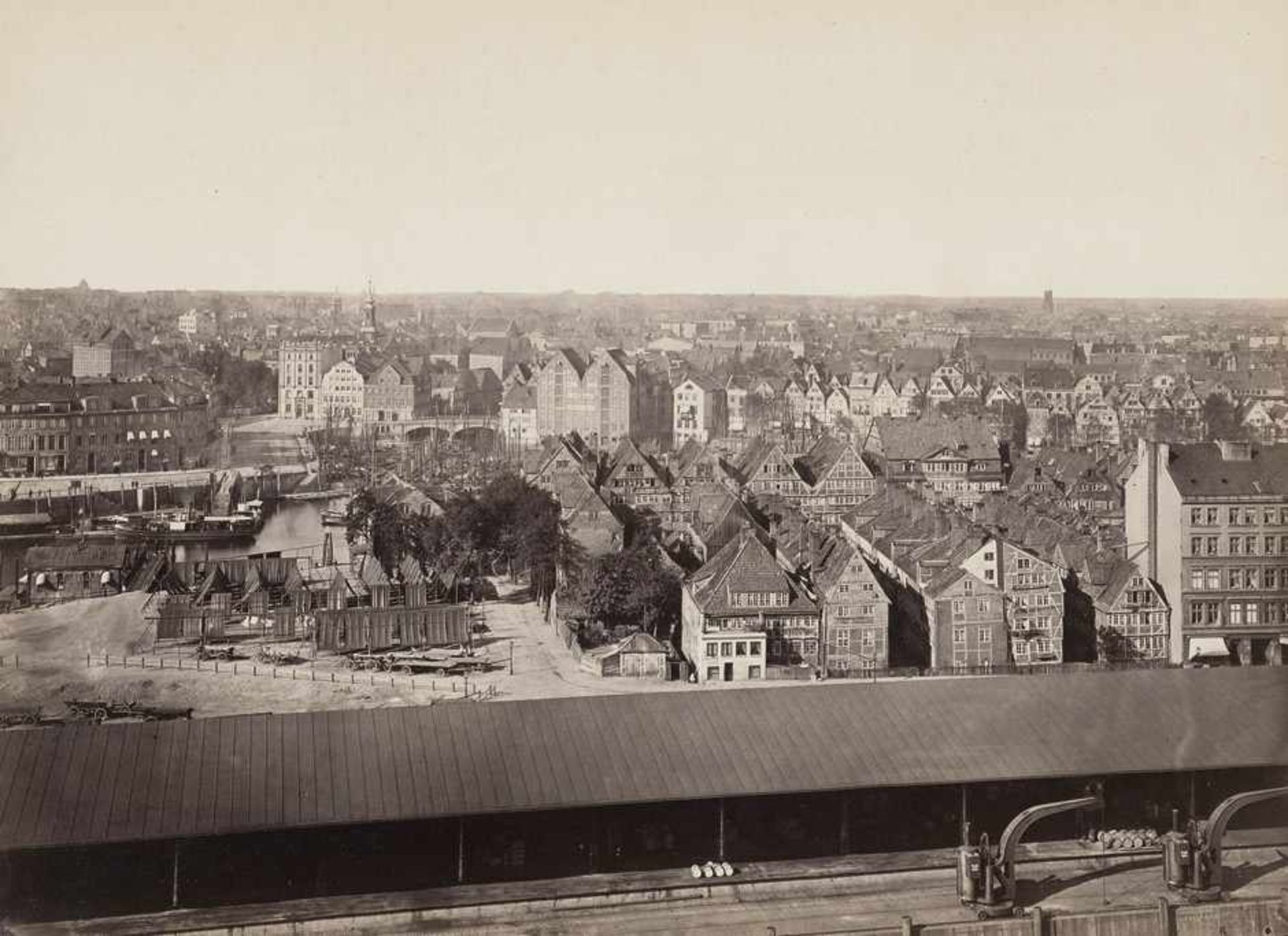 Koppmann, Georg: Views of HamburgViews of Hamburg. 1883. 4 large-format albumen prints. Each circa