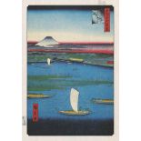 Hiroshige, Utagawa: Meisho Edo hyakkei (japonice: "100 berühmten Ansichten von Edo").Hiroshige,