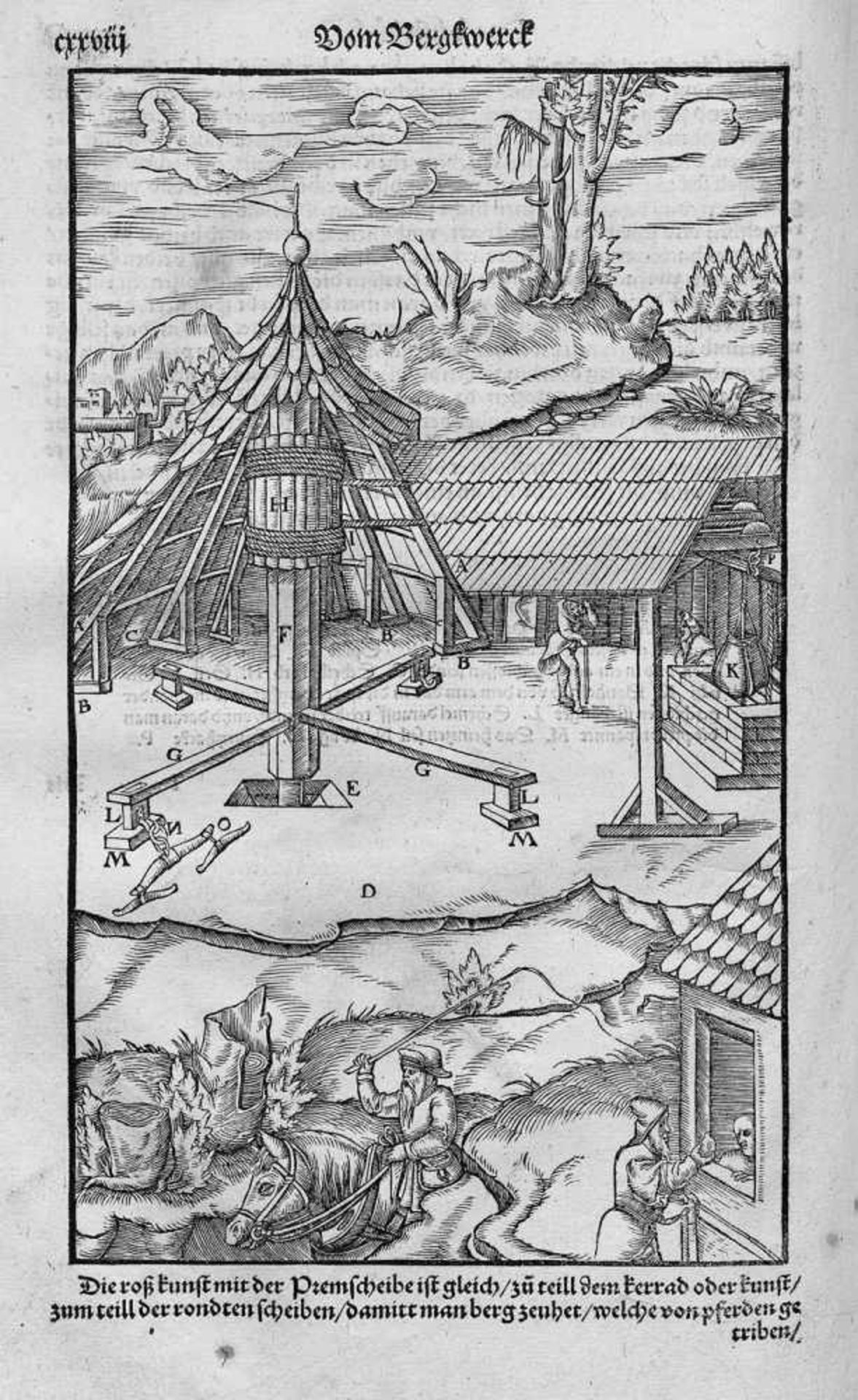 Agricola, Georg: Vom Bergkwerck xii. Bücher-(Agricola, Georg. Vom Bergkwerck xii. Bücher darin